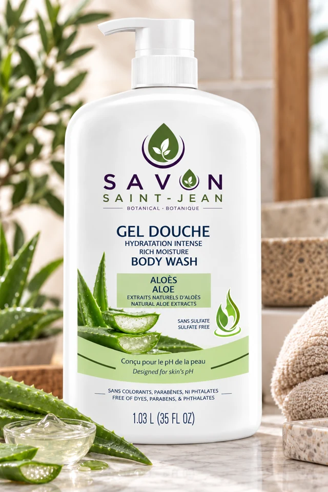 Gel douche à l’aloès