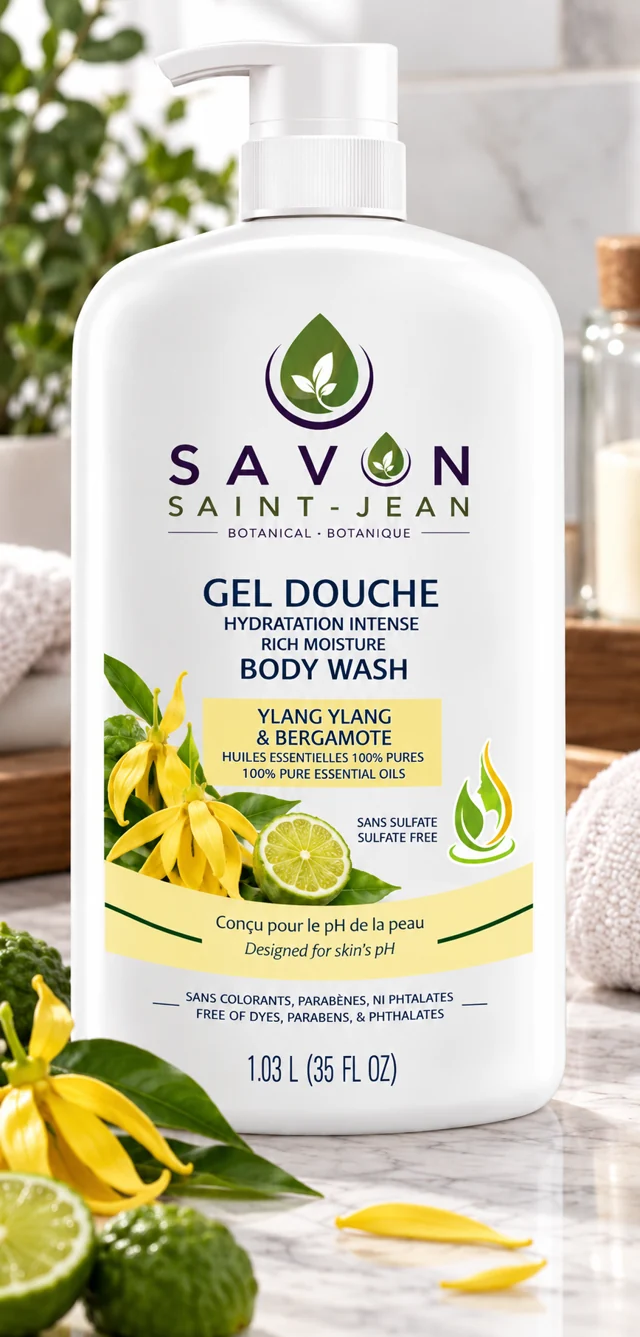 Gel douche Ylang Ylang et Bergamote